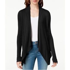 Draped Black Cardigan